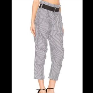 RAG AND BONE | Bosworth Striped Black White Belted Crop Pants Women’s Size 4